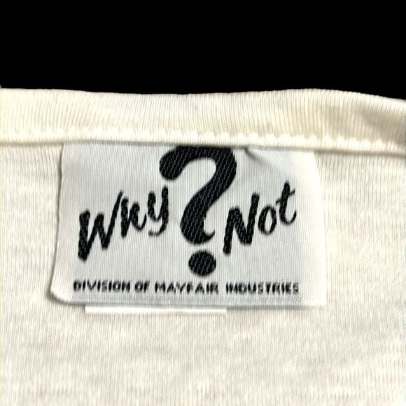 Vintage T-Shirt Woman's Size 2X Why Not? White Floral Textured Colorful USA - Picture 8 of 10